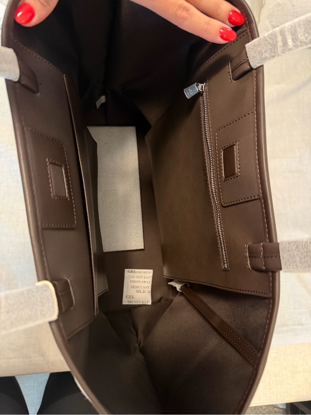 BEIS Canvas and Leather Trim Tote in Espresso - Picture 6 of 8
